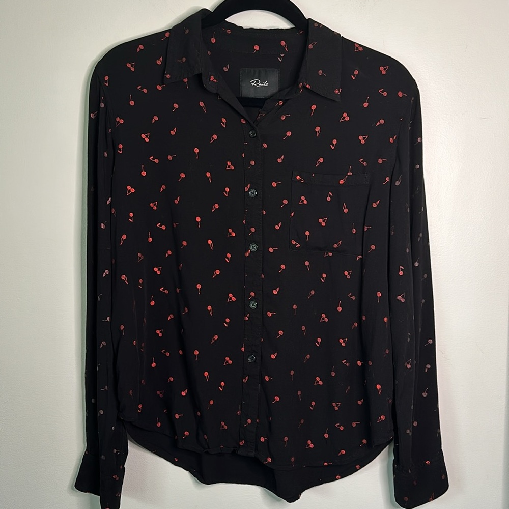 Rails Rocsi Cherry-Patterned Button-Front Shirt - image 4